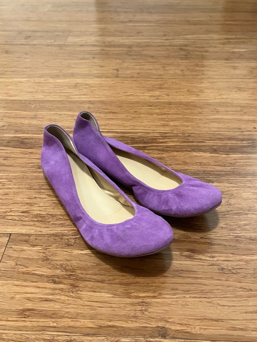 J. Crew Purple Suede Leather Ballet Flats Style #46198. Women's Size 9
